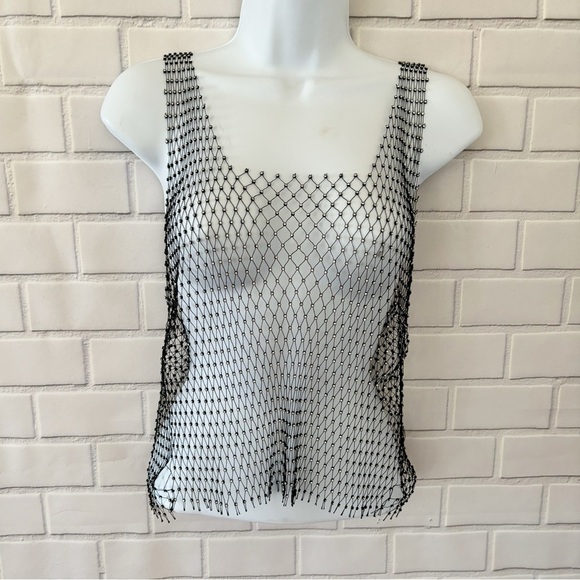 Love Tree Mesh Rhinestone tank Size M/L - Picture 1 of 11